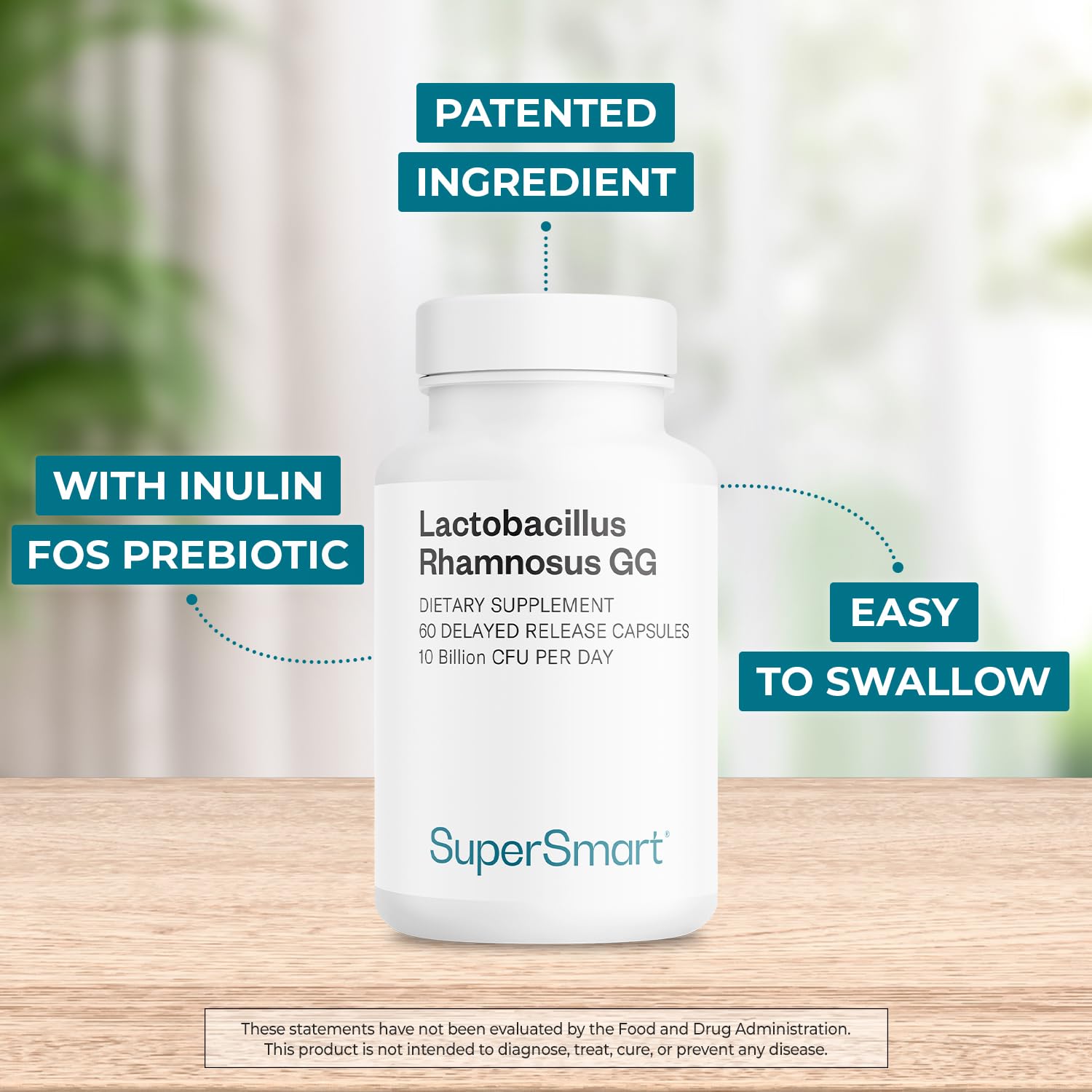 Inuline incluse dans Supersmart LGG pour nourrir la flore intestinale.