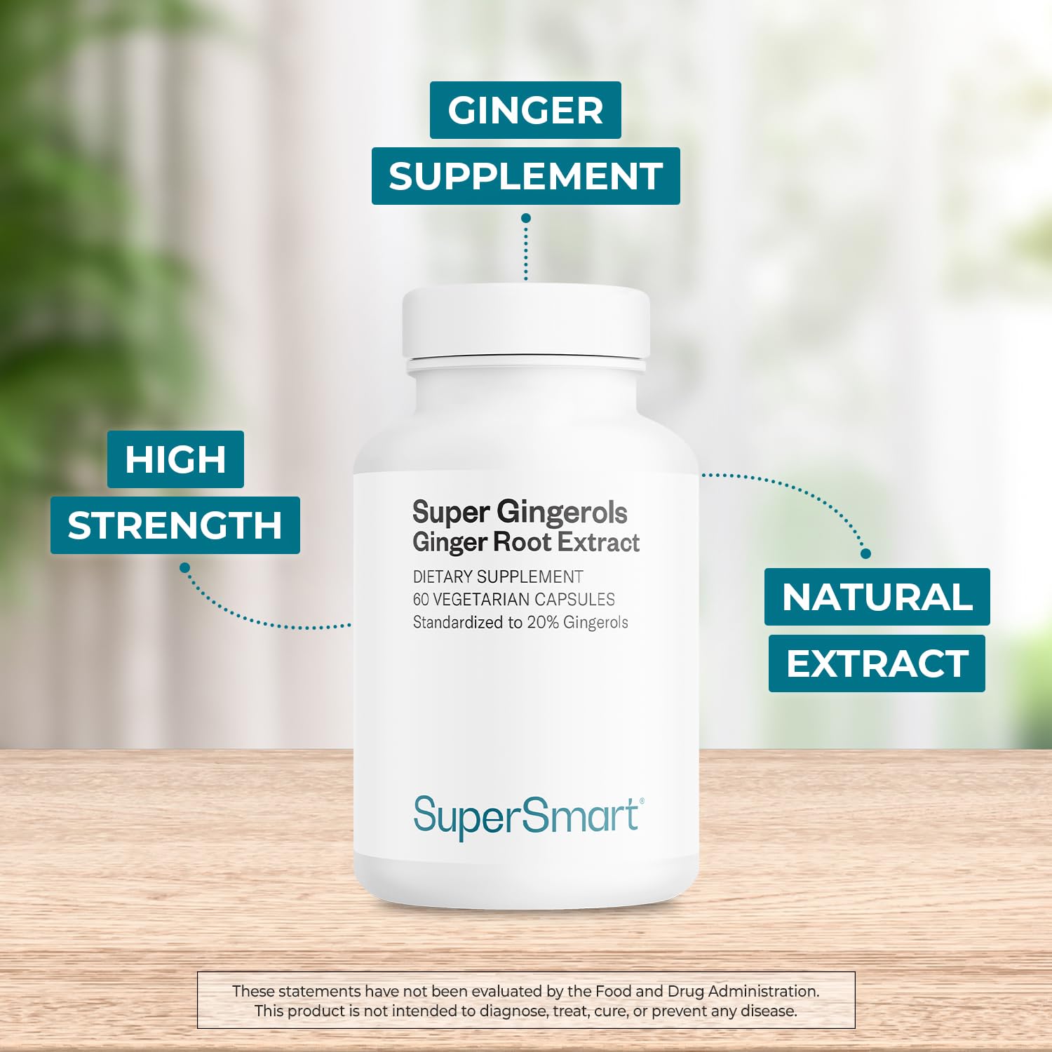 Racine de gingembre sec, base naturelle du supplément Supersmart.