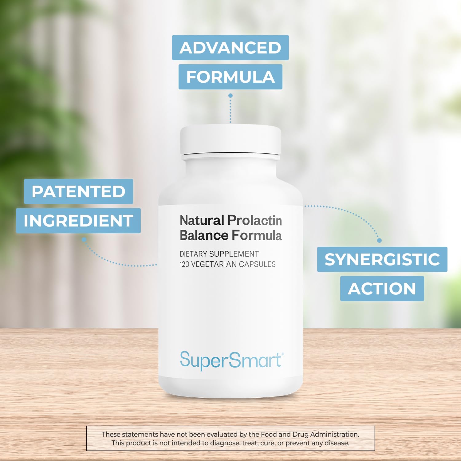 Étiquette sans gluten sur le packaging Supersmart Prolactine Balance.