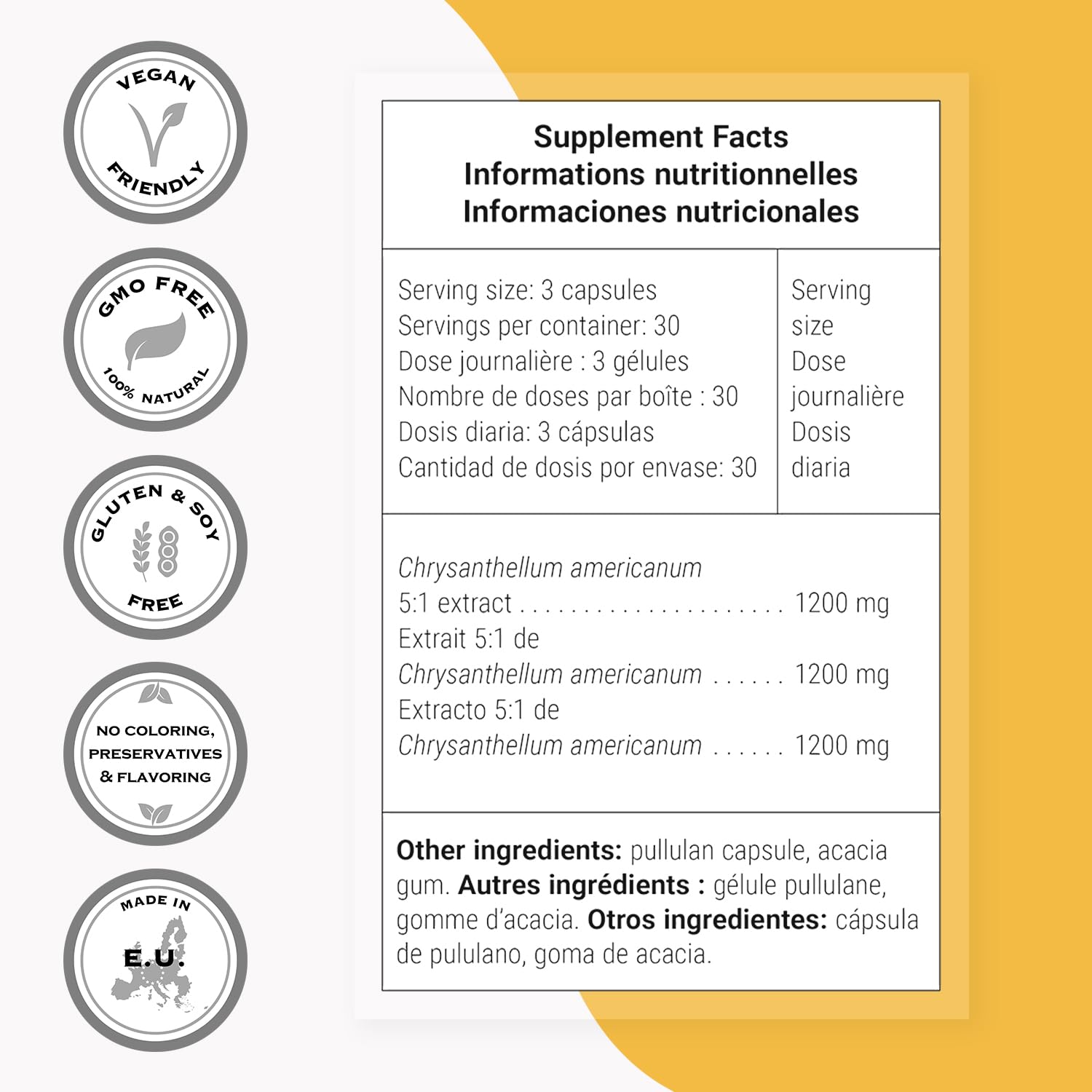 Saponines chrysantellin A et B 0,5% dans la formule Supersmart.