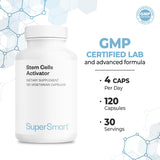 Dose recommandée du Supersmart Activateur de Cellules Souches sur l'emballage.