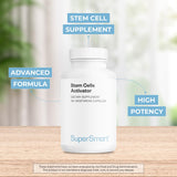 Étiquette lisible sur Supersmart Activateur de Cellules Souches pour votre routine.