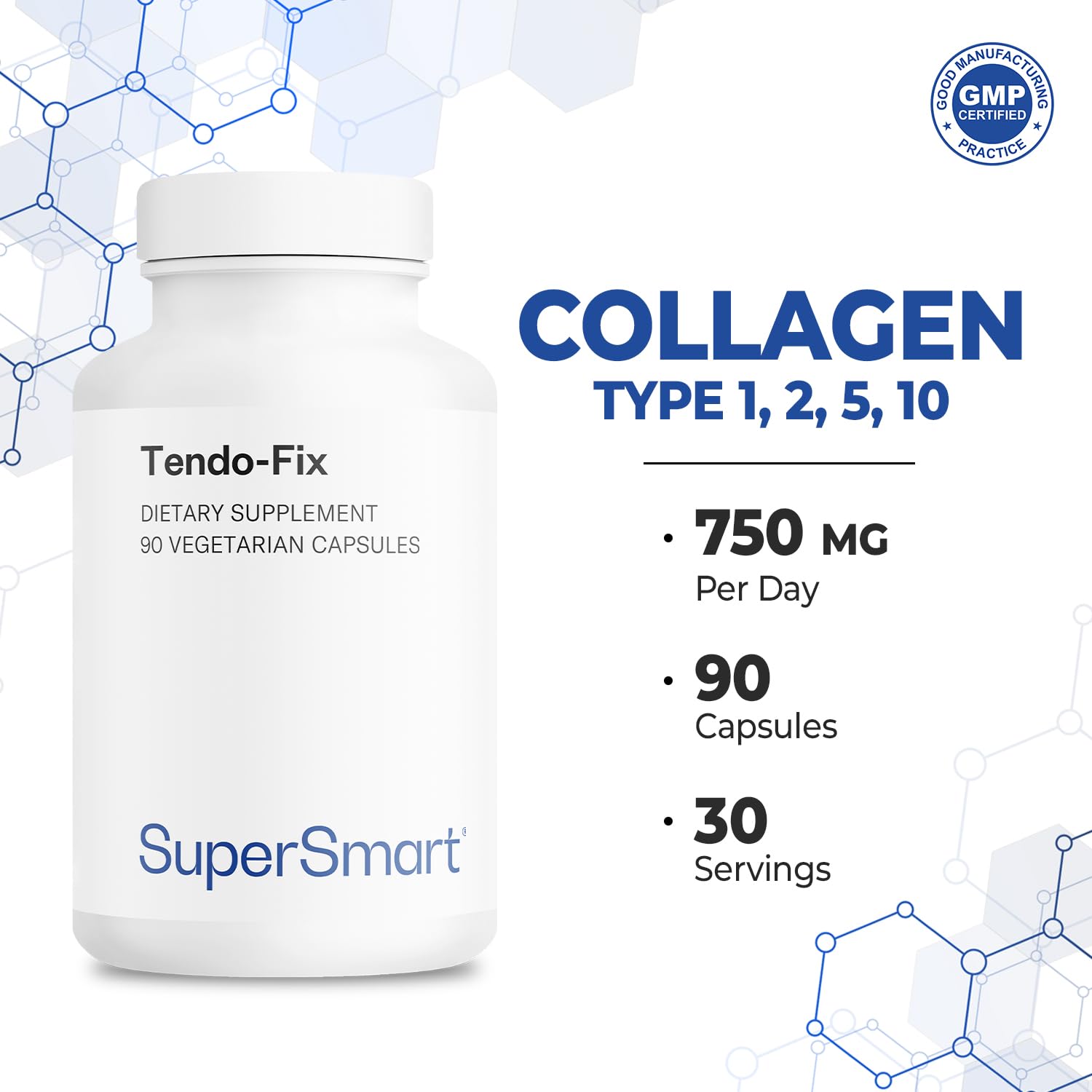 Ingrédients clés: collagène et mucopolysaccharides dans Tendo-Fix