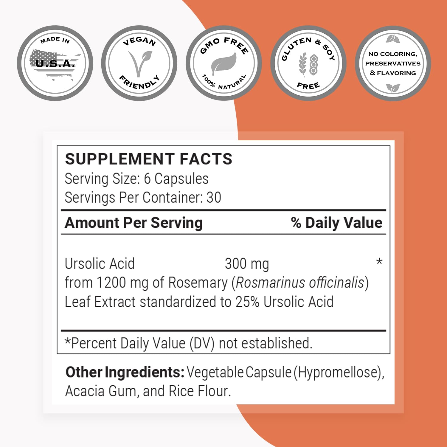 Supersmart Ursolic Acid – extrait de romarin en feuilles standardisé 25%, source naturelle