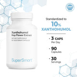 Étiquette de qualité sur l'emballage Supersmart Xanthohumol.