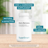 Supersmart Zinc L-Carnosine, bouteille ouverte — utilisation quotidienne possible pour le confort digestif