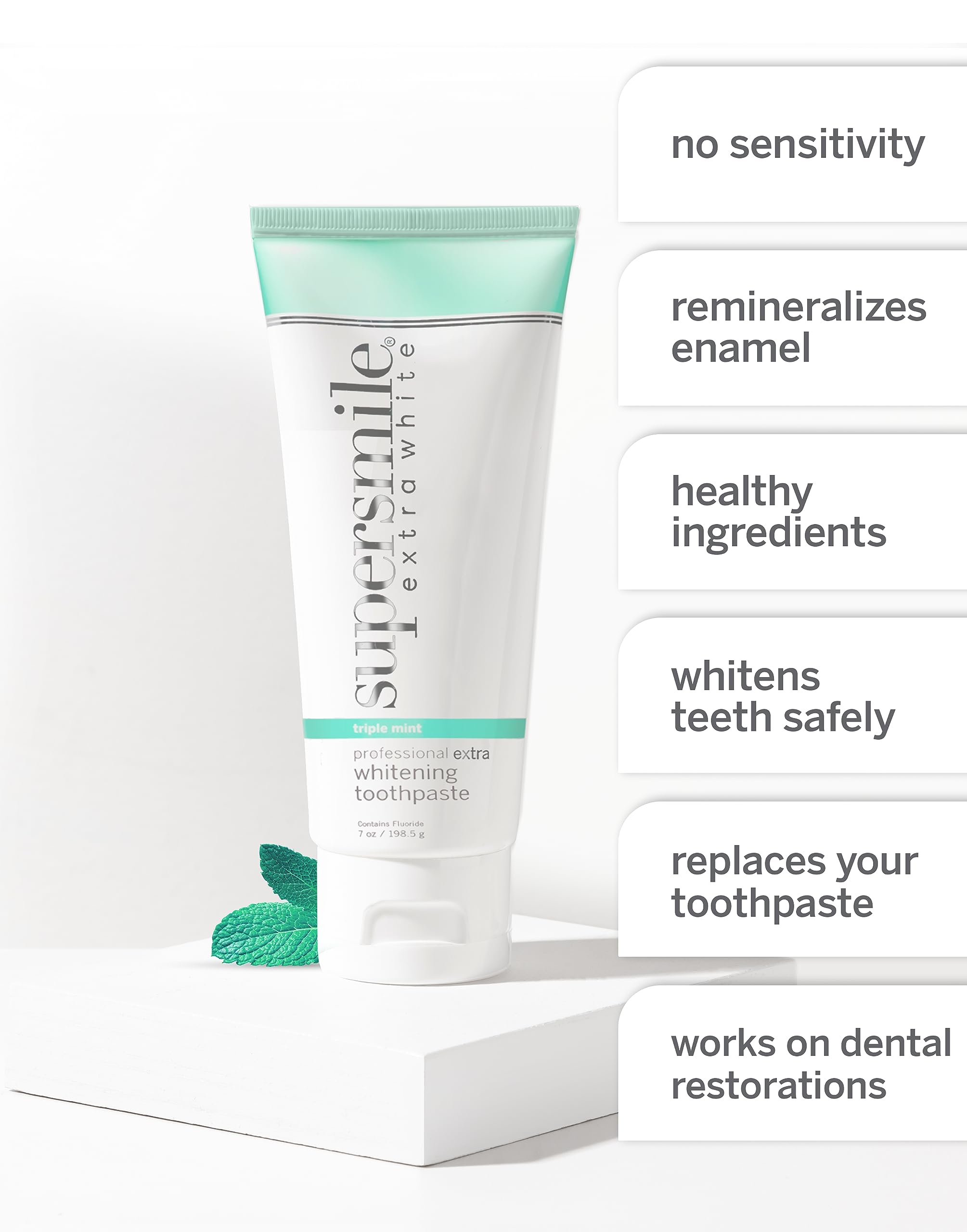 Supersmile Extra White – dents plus blanches après 30 jours d’utilisation.