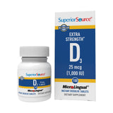 Superior Source D3 1000 UI – tablette sublinguale à dissolution rapide