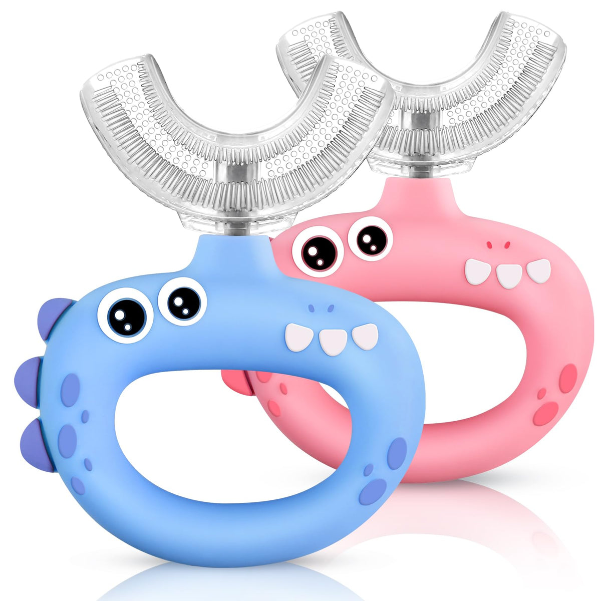 Brosse SUPERZZKKE en forme de U pour enfant, vue de face et rassurante.