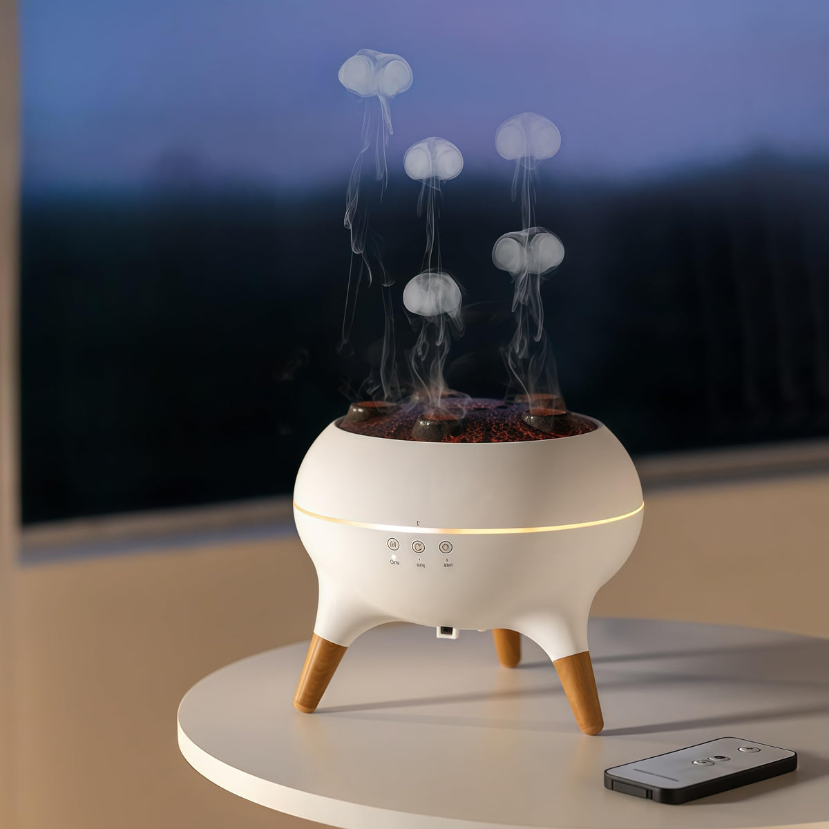 Diffuseur SUPNOVA en forme de méduse ajoute une touche déco et parfumée à l’espace.