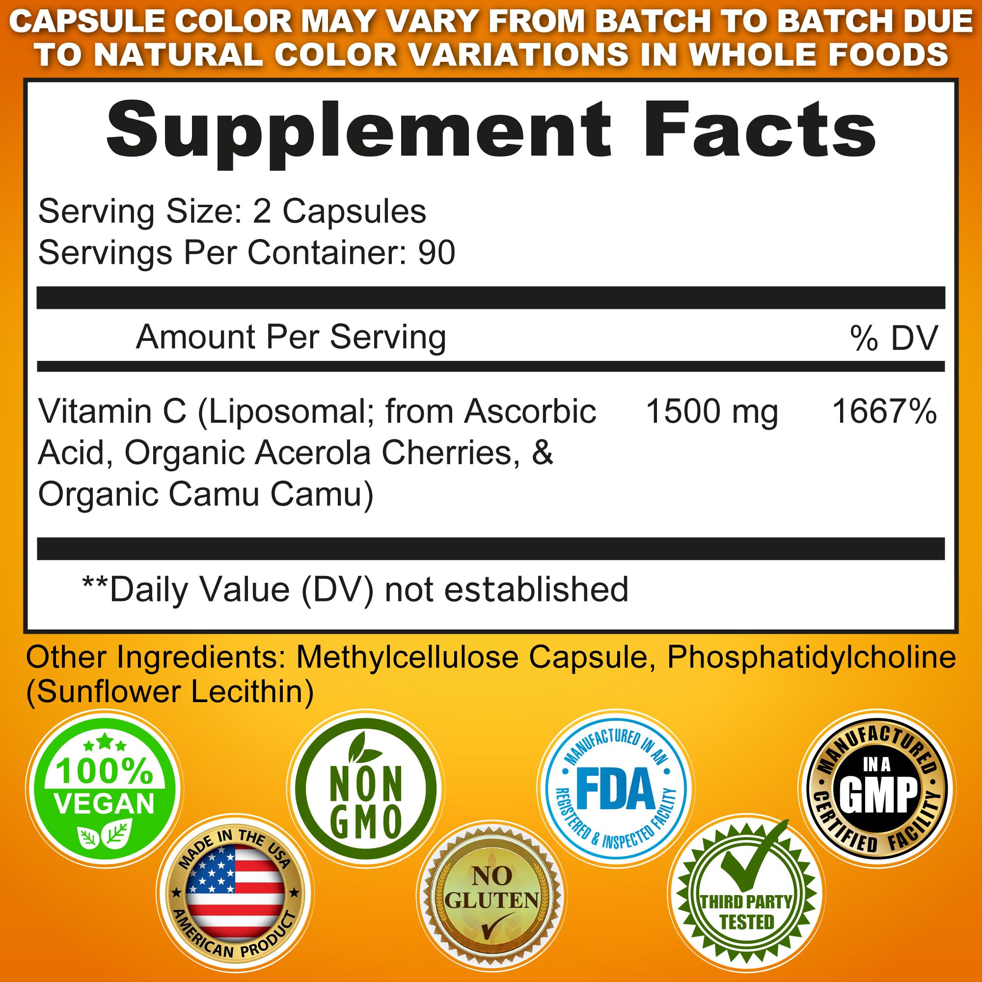 SUPPLEMENTS STUDIO Vitamine C liposomale, emballage extérieur clair pour suivre la posologie facilement