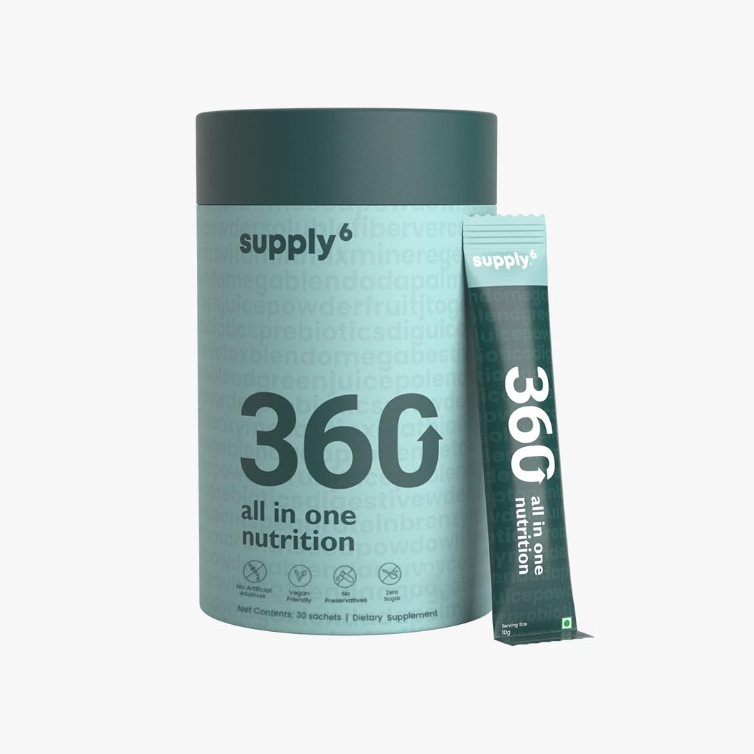SUPPLY6 360 Poudre Verts – bouteille prête à verser pour énergie durable.