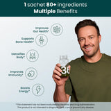 SUPPLY6 360 Poudre Verts – verre d’eau prêt à mélanger pour une boisson nutritive.