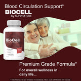 SuppNature Bio Cell Capsules – etiquette avec informations claires pour usage quotidien sain.