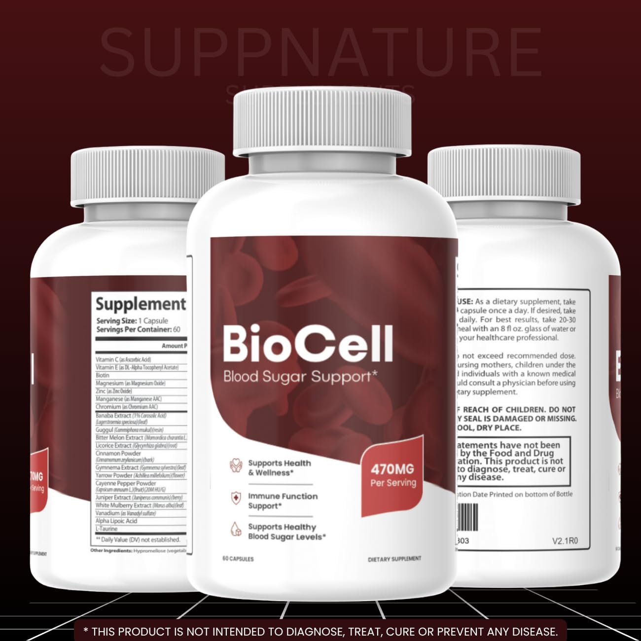 SuppNature Bio Cell Capsules – logo de la marque sur fond neutre pour fiabilité.