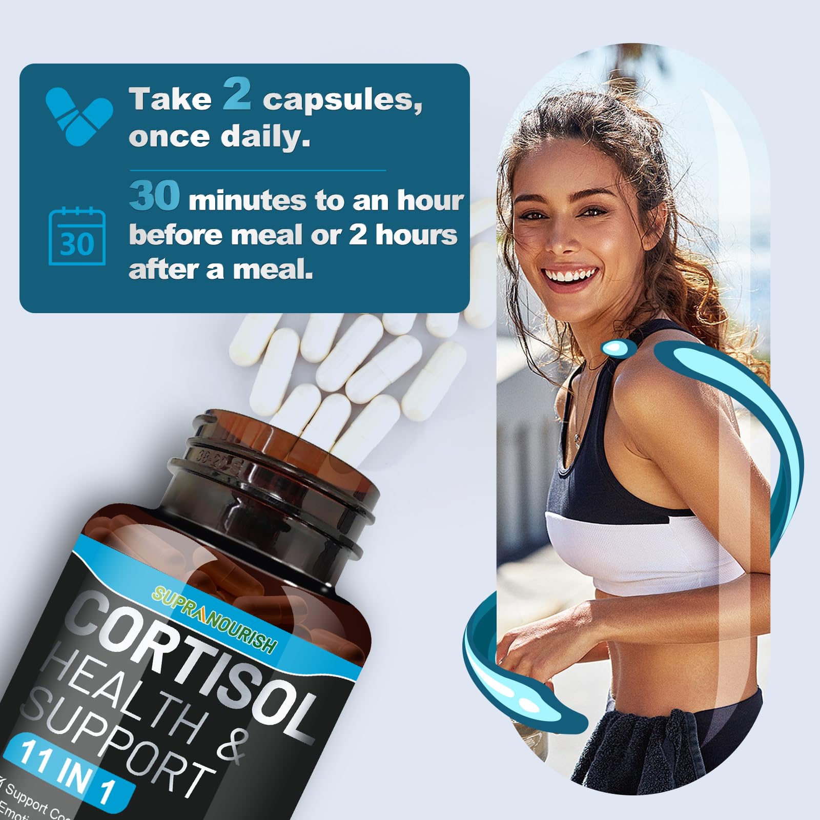 Conditionnement 240 capsules offrant un apport sur 4 mois.