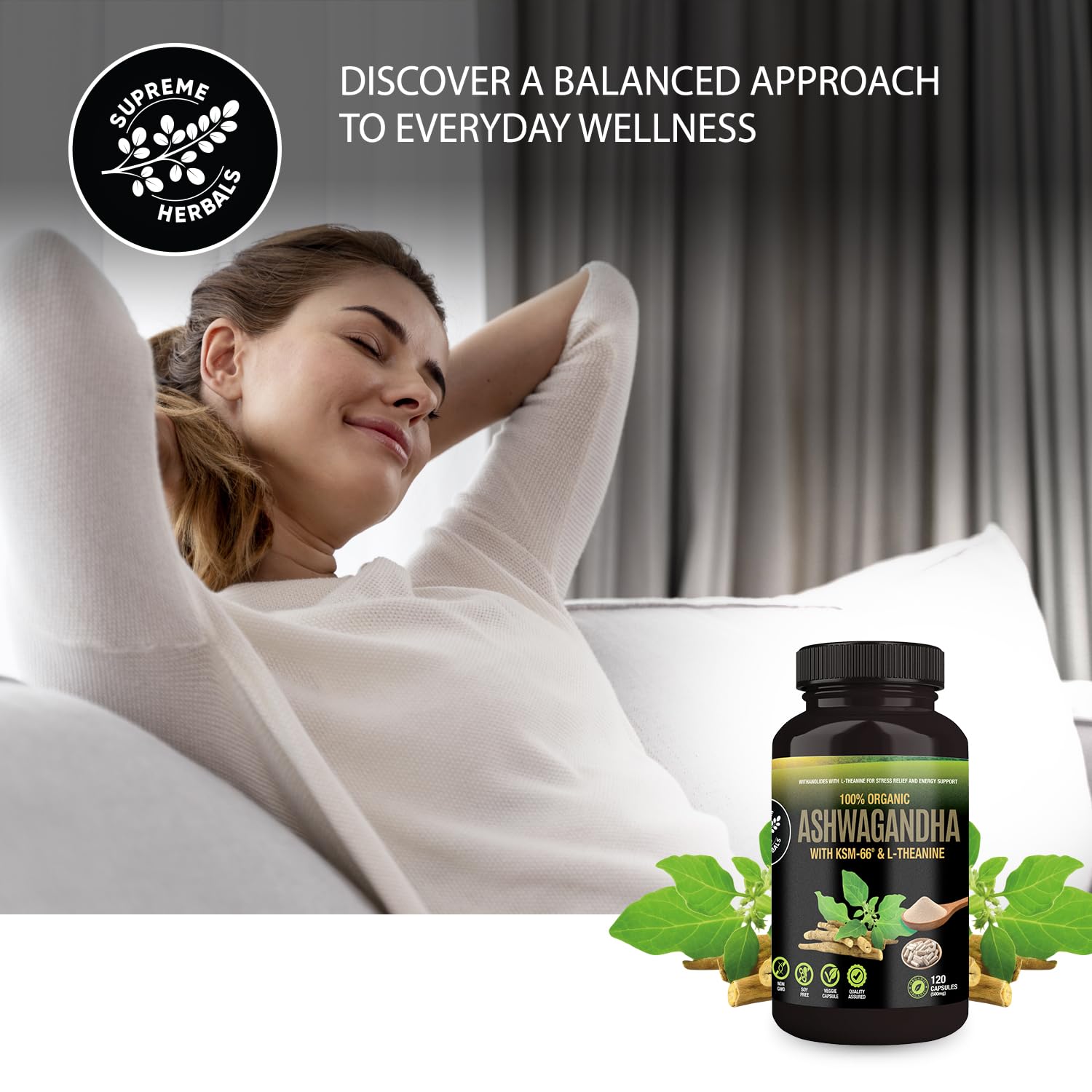 Supreme Herbals-emballage-etui: emballage clair et pratique pour le rangement.
