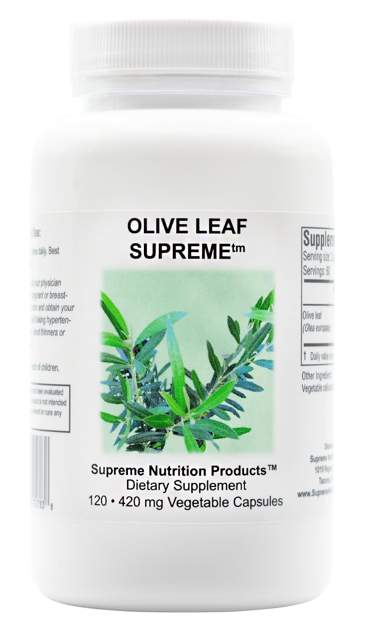 Supreme Nutrition Feuille d'olivier Supreme – bouteille pratique pour une routine quotidienne naturelle