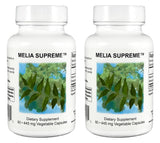 Melia Supreme, bouteille de capsules neem, pratique pour une routine quotidienne.