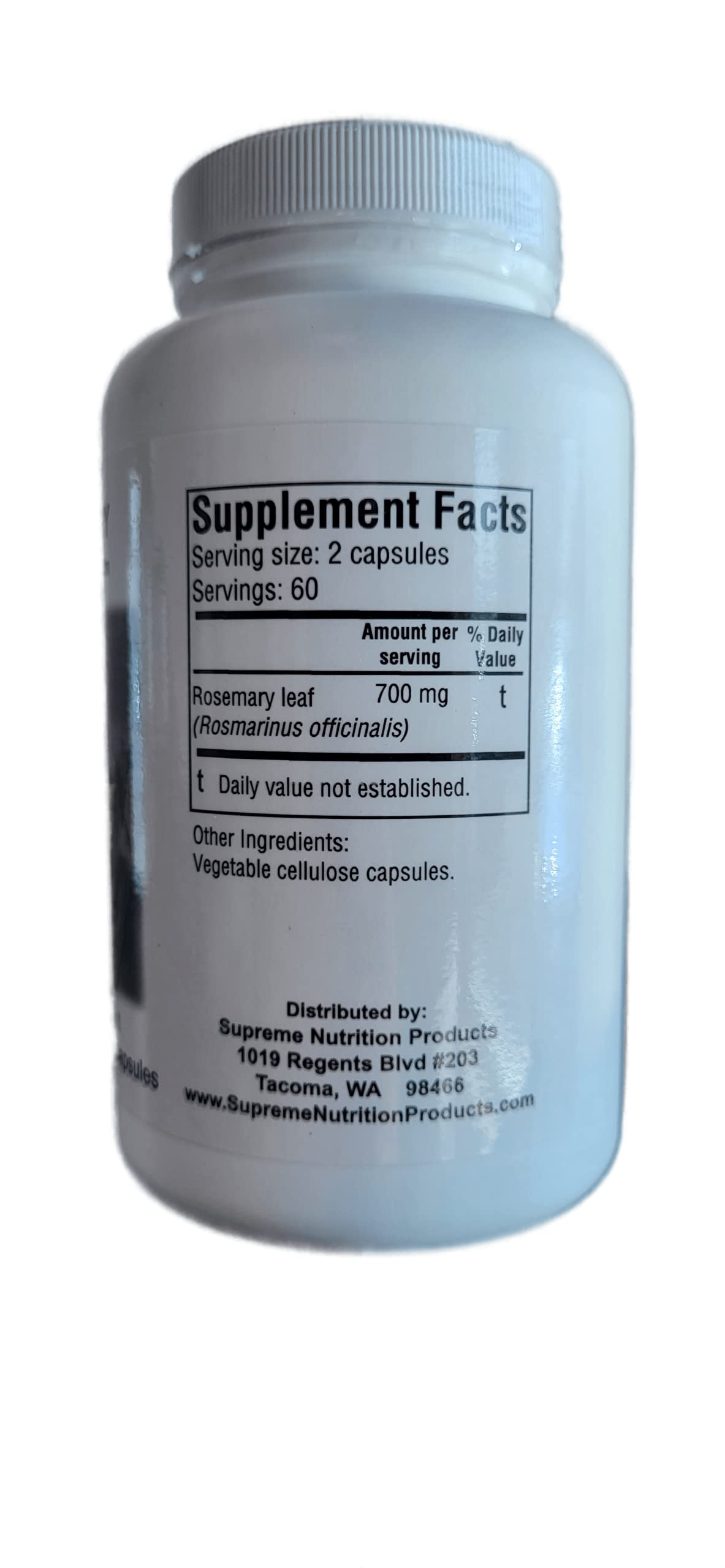 Gélules végétariennes romarin Supreme Nutrition, pureté et simplicité