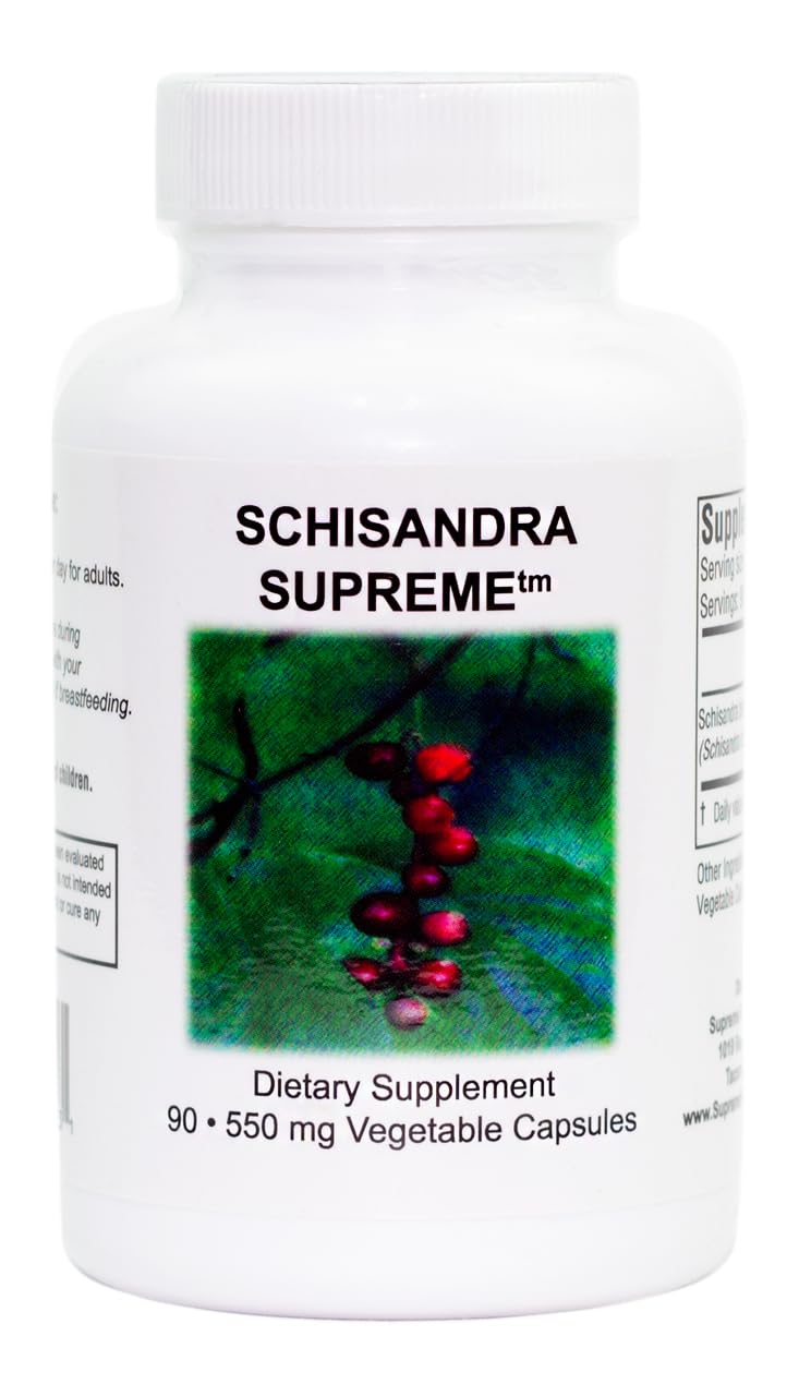 Schisandra Supreme, bouteille de Supreme Nutrition Products, intégration facile à votre routine quotidienne.