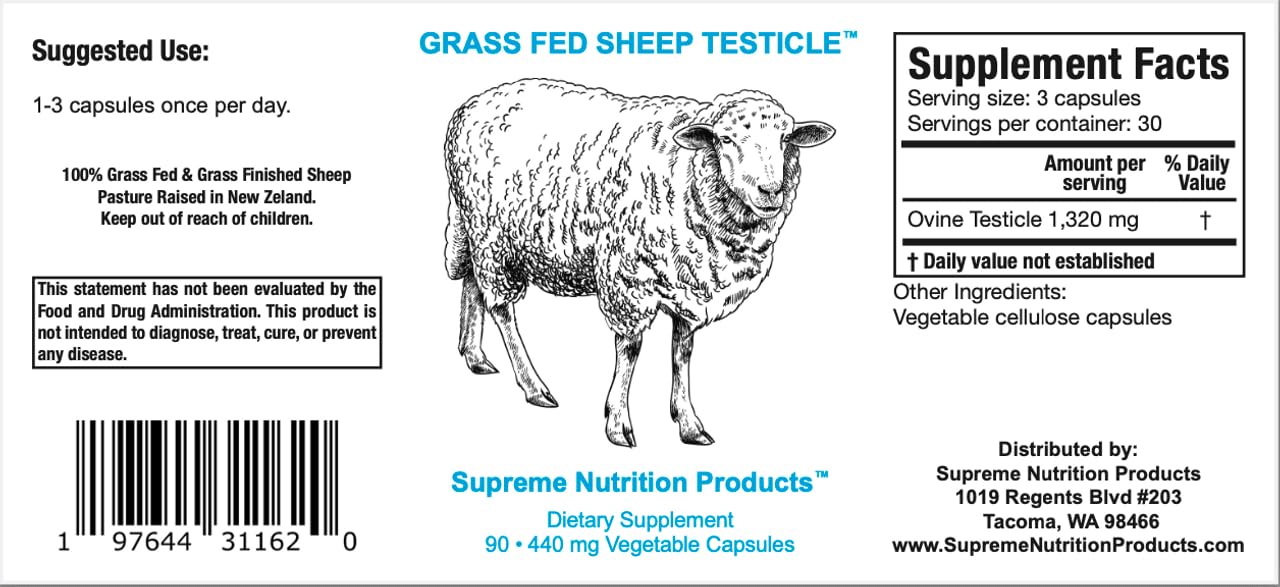 Supreme Nutrition Products open bottle with capsules visible and sealed freshness packaging