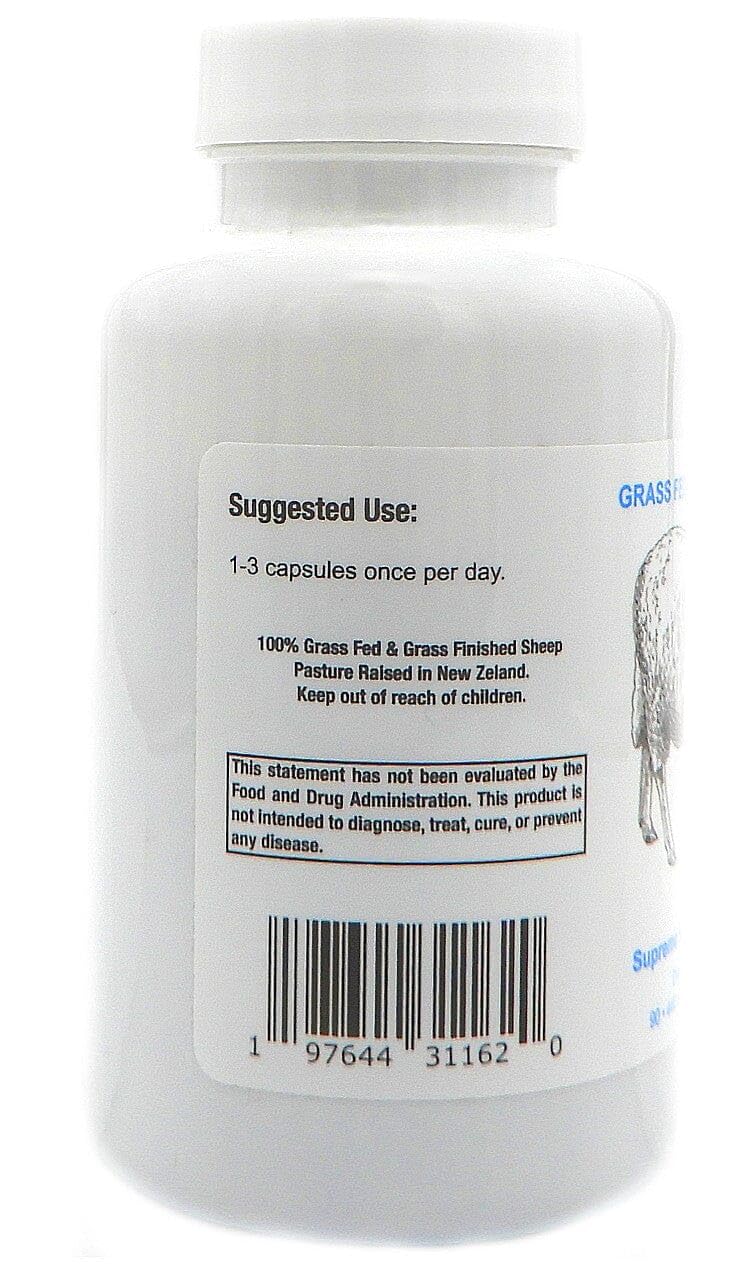 Supreme Nutrition Products powdered ovine testicle on spoon showing fine grind for easy digestion