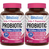 Surebounty Probiotiques pour femmes — bouteille montrant la dose quotidienne pour soutenir la flore intime.