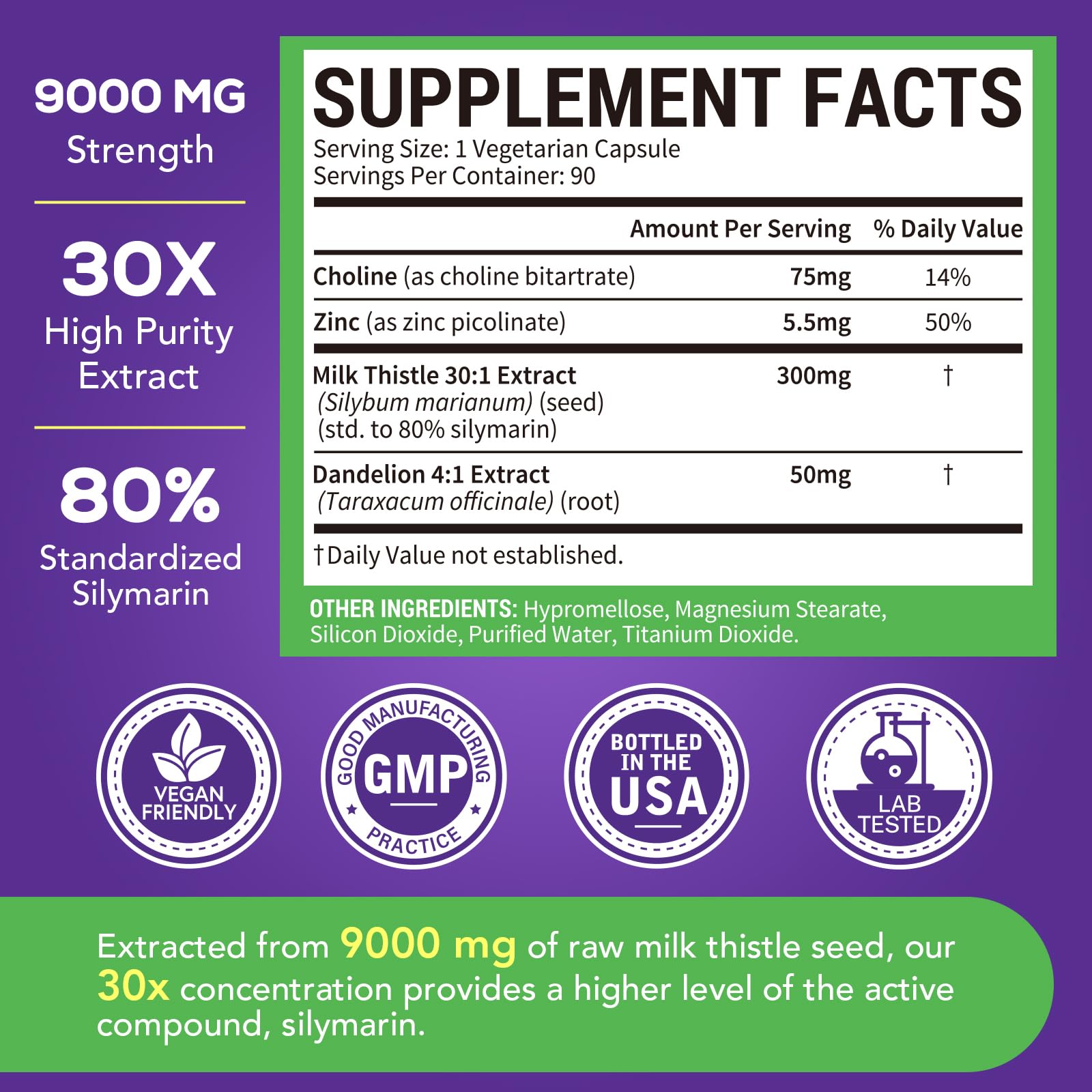 Surebounty Quatre-en-Un, zinc chelaté favorisant une absorption potentielle.