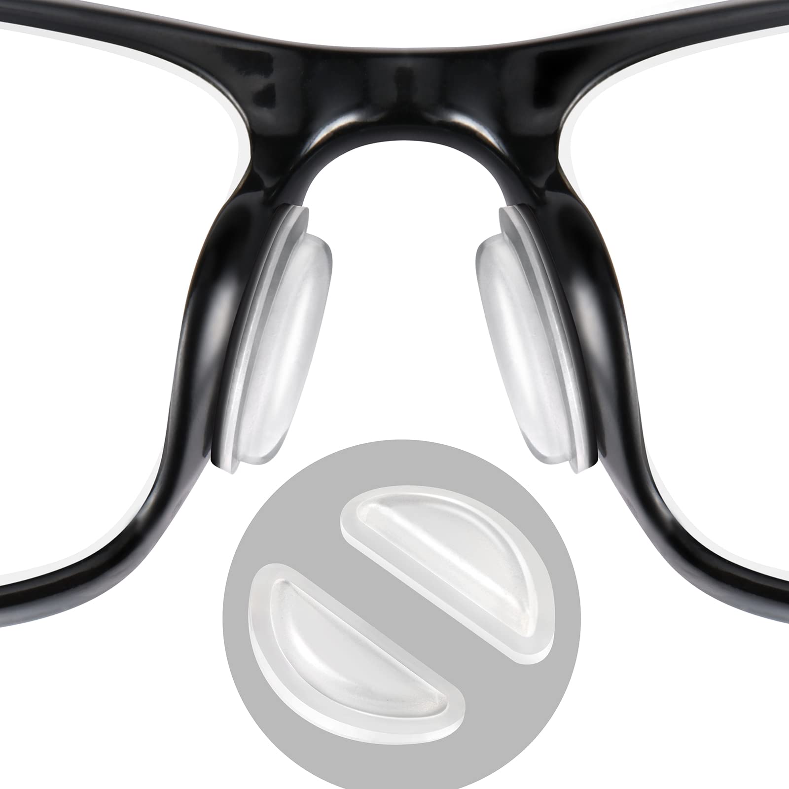 Tampons nasaux SURMAP en silicone anti-glisse pour lunettes confortables.