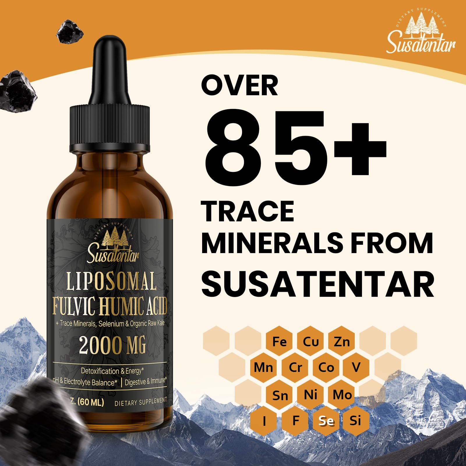 Susatentar doseuse et flacon 2 oz, utilisation simple au quotidien.