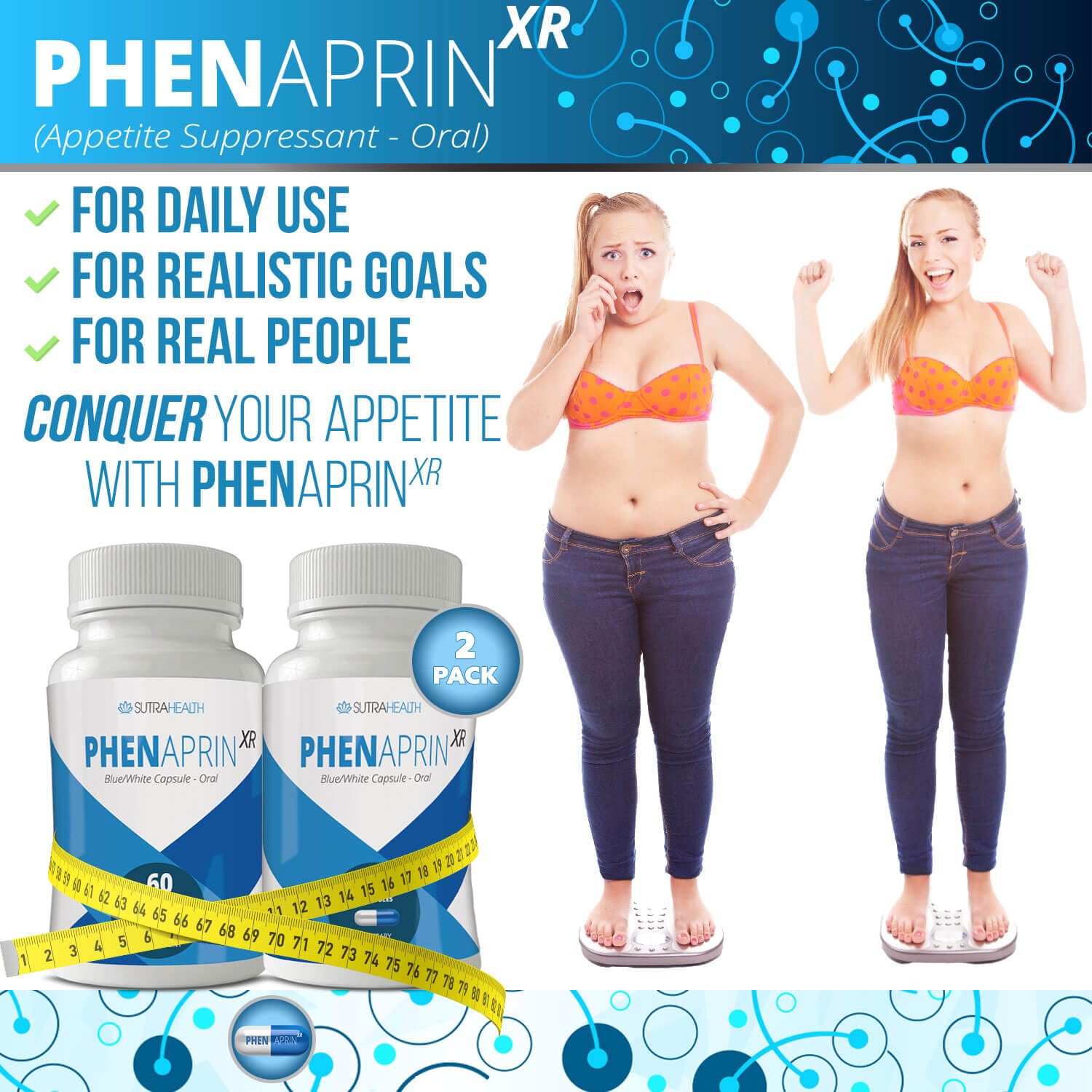 SutraHealth PhenAprin XR – 120 capsules pour une routine quotidienne.
