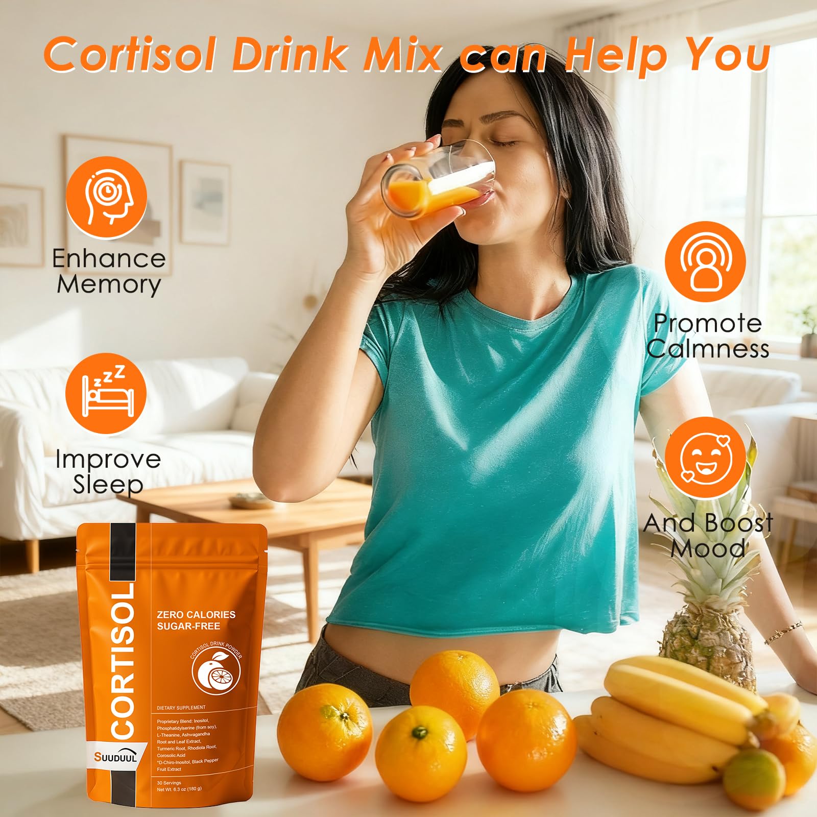SUUDUUL Cortisol Drink : ashawanda pour équilibre potentiel