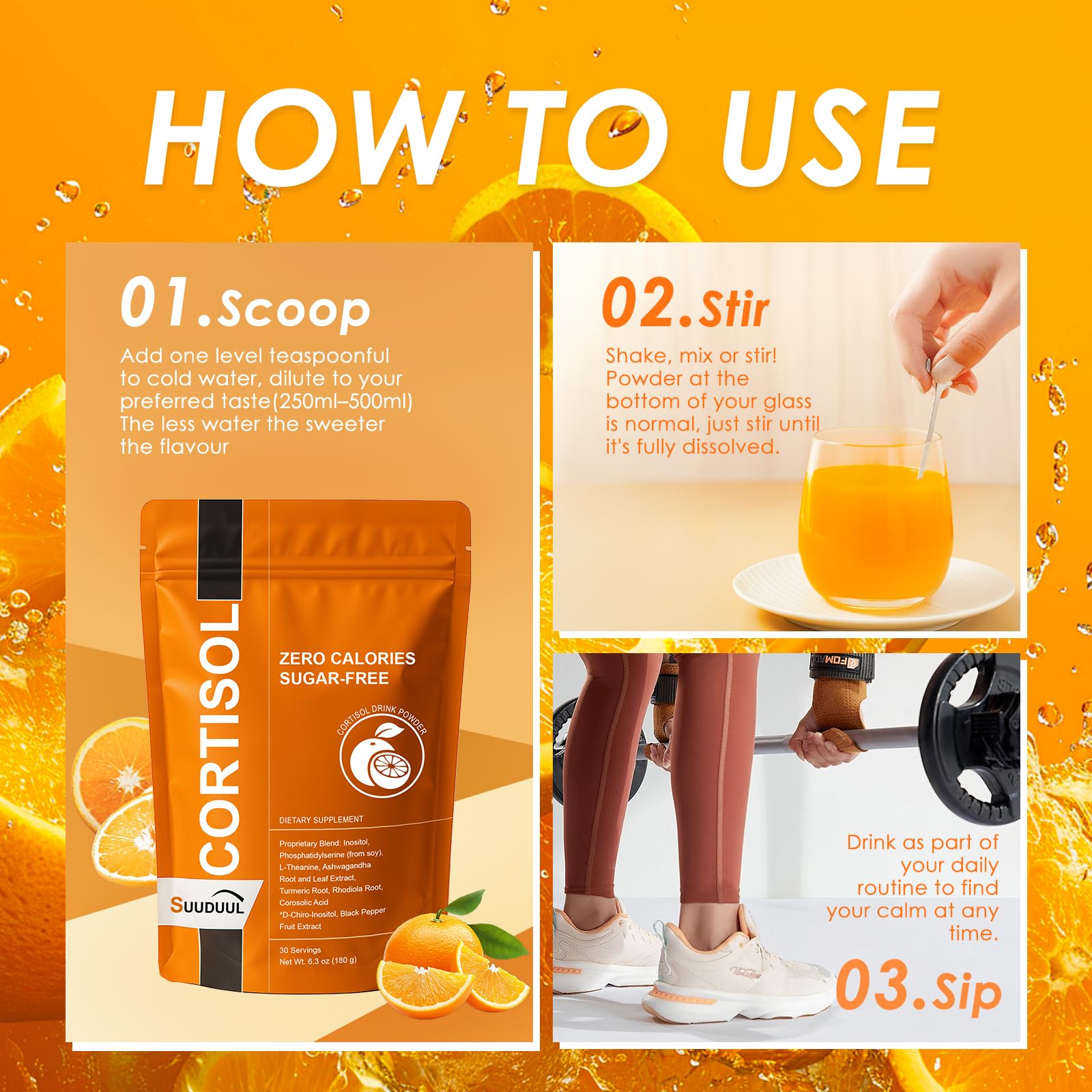 SUUDUUL Cortisol Drink : curcuma et absorption optimisée des nutriments