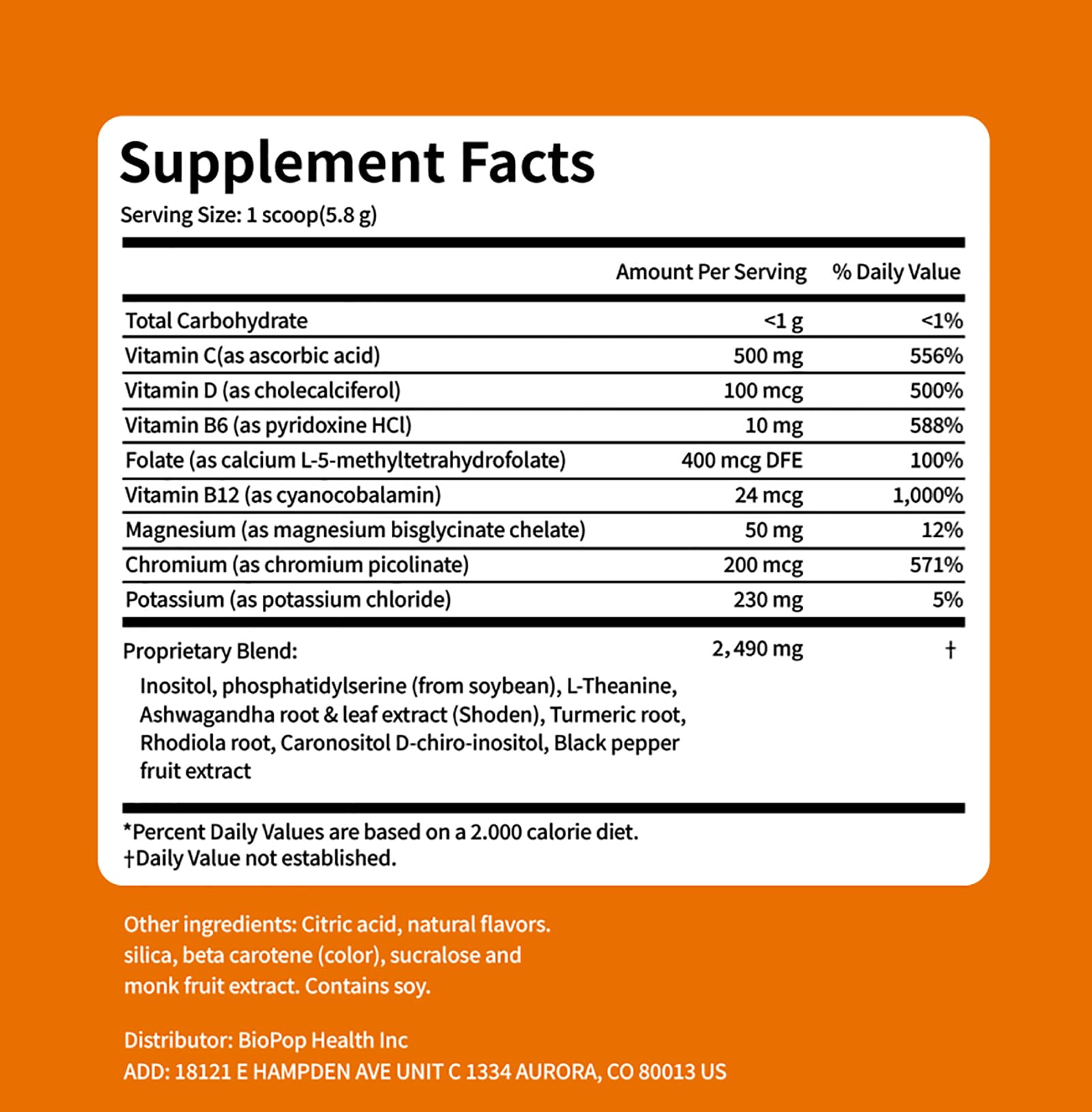 SUUDUUL Cortisol Drink : formule vegan et sans OGM