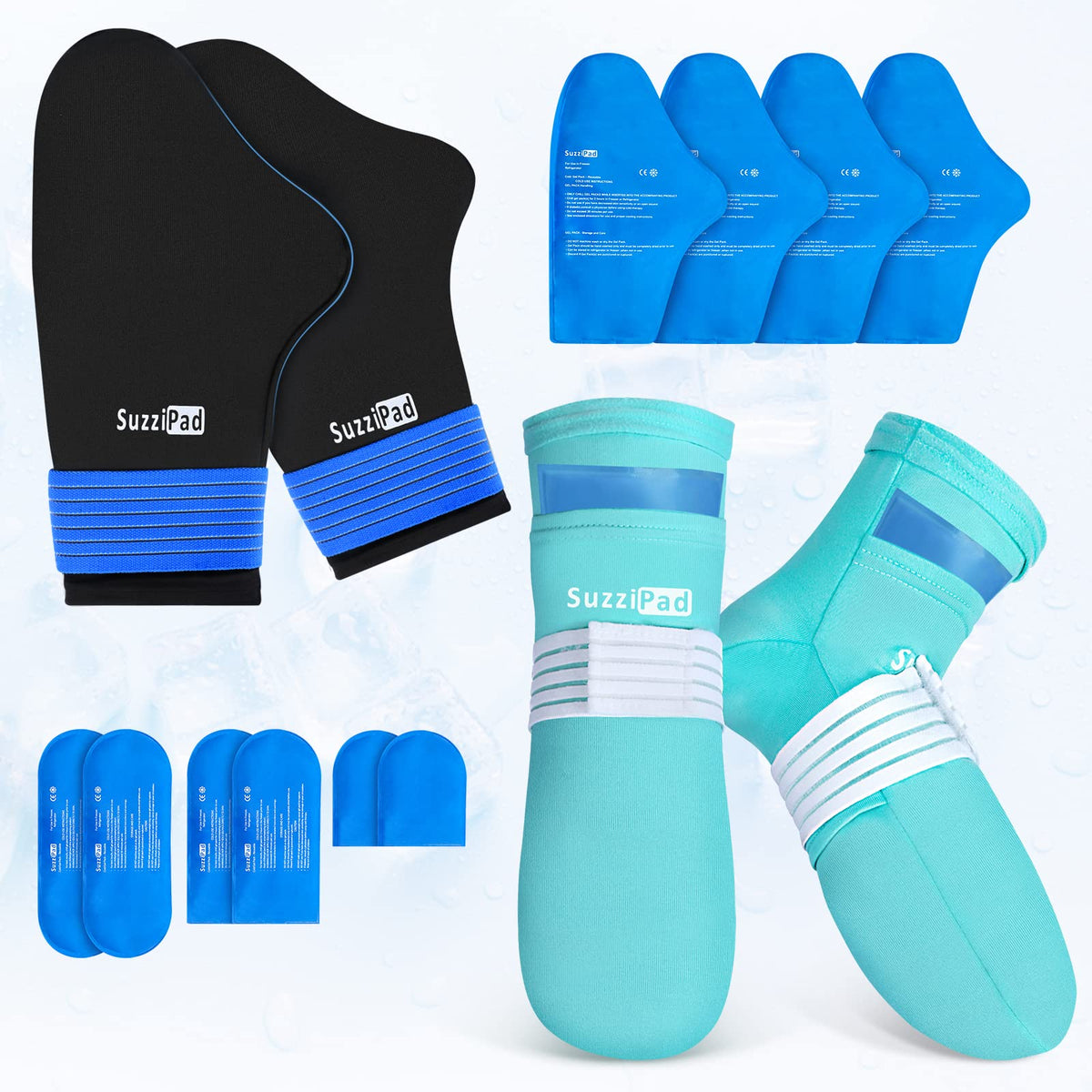 Gants-froids SuzziPad pour chimiothérapie, confort ciblé et soulagement des mains.