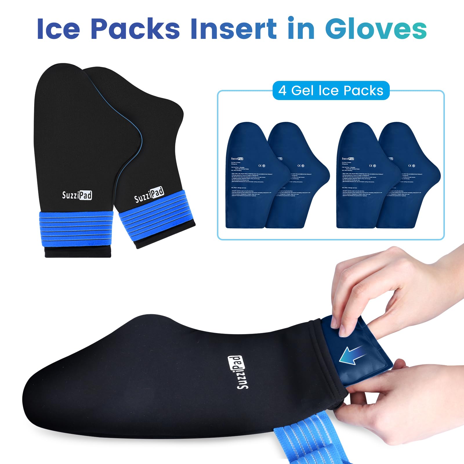 SuzziPad gel froid pour les pieds, confort après une longue journée