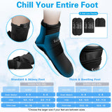Pochettes de gel SuzziPad dans les chaussettes pour un refroidissement du dessus du pied
