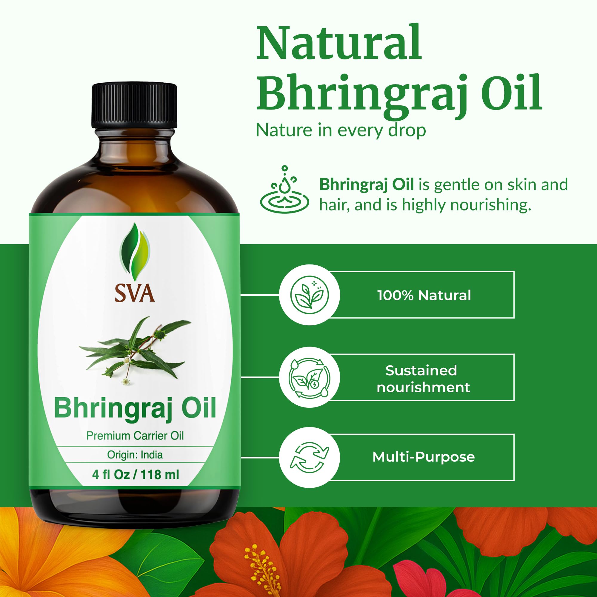 SVA Bhringraj massage cuir chevelu, soin capillaire relaxant.
