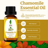 Huile de camomille SVA pour cheveux, massage capillaire doux et nourrissant.