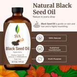 SVA Huile de nigelle – application visage : hydratation douce et nourrissante.