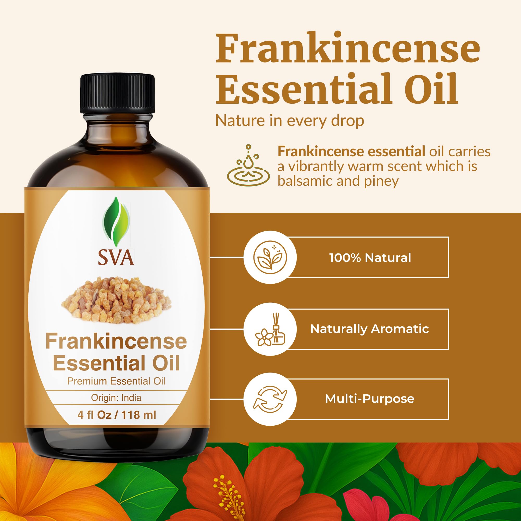 SVA huile essentielle d’encens Serrata – diffuseur prêt à créer une ambiance chaleureuse.