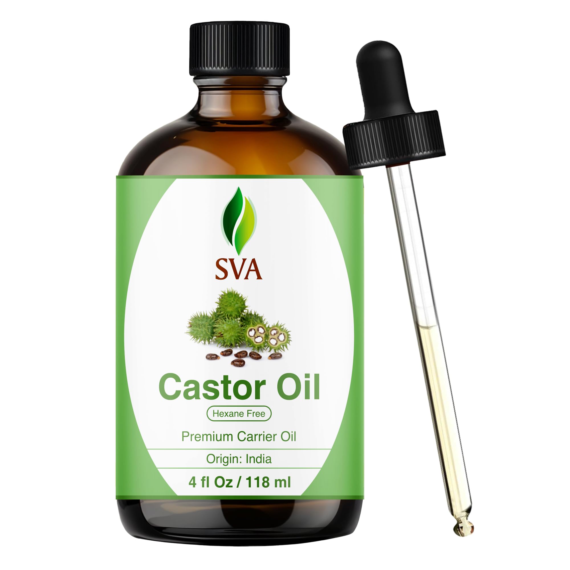 SVA Castor Oil : bouteille avec pipette pour une application précise et facile.