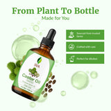 Hydratation douce de la peau avec l’huile de ricin SVA.