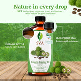 Huile de ricin SVA, polyvalente pour peau et cheveux.