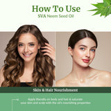SVA Neem Oil massage corps, mélange possible avec d'autres huiles.