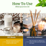 Bain aromatique à la menthe poivrée pour détente.