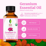 SVA ORGANICS géranium huile — diffuseur et aromathérapie apaisante