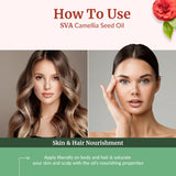 SVA Organics huile de camélia, soin des ongles, hydratation rapide et durable.