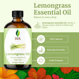 Huile citronnelle SVA pour diffuseur — diffusion d'arôme frais à domicile.